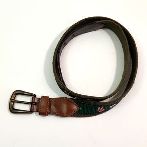 CARVEN Polo Vaga Lisa Argentina Canvas & Leather Belt